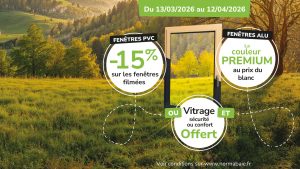 Promotions fenêtres PVC et aluminium : couleur et vitrage